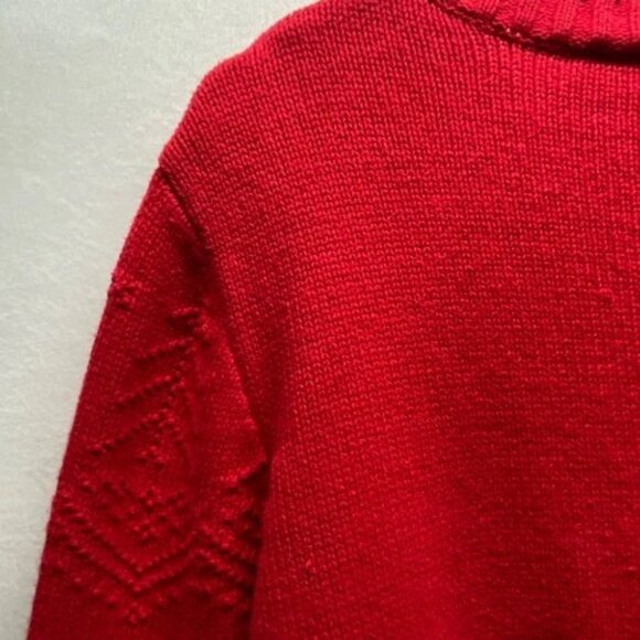 Vintage Northcrest Classic Cardigan Sweater Women's Large 14-16 Red Holiday GUC - Picture 6 of 10